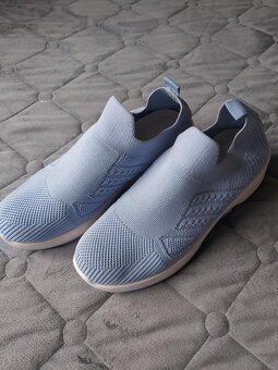 Dámské prodyšné pletené boty, slip on boty vel.40 světlemodr - 2