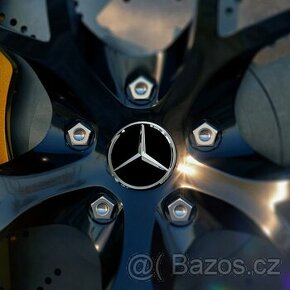 Středové pokličky Mercedes-Benz černé, hvězda - 2