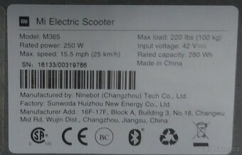Elektrická koloběžka Xiaomi M365 - 2