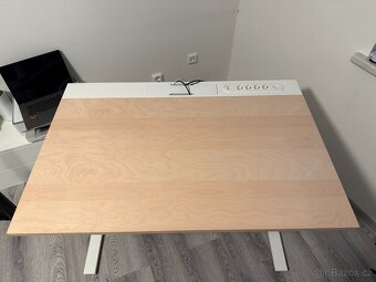 Kancelářský stůl IKEA, bříza dýha & bílá, 120×80cm - 2