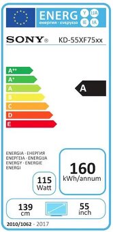 SONY TV KD-55XF7596 SMART LED 55" 139cm  4K UHD Android - 2