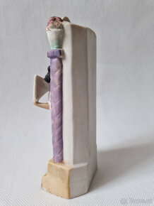 Starožitná porcelánová váza malovaný biskvit gejša Žacléř? - 2