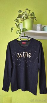 Dámský elegantní svetřík se zlatými perličkami - 2