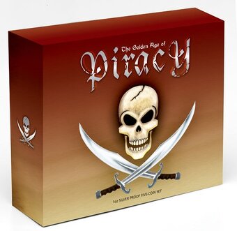Kolekce 5 stříbrných 1 Oz mincí Golden Age of Piracy (proof) - 2
