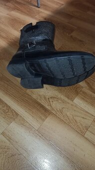 Dívčí kožené kozačky Geox - 2