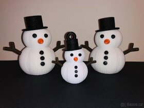 Sněhulák - vánoční výzdoba - 3D tisk - 2