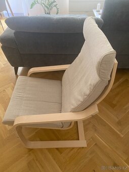 Stylové křeslo IKEA Poang s operkou na hlavu, užívané měsíc - 2