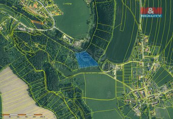 Prodej lesa, 9272 m², Římov - Branišovice - 2