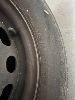 Prodám sadu plechových kol 4x108 R15 s letním pneu - 2