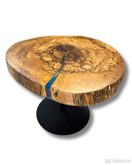 Epoxidový stůl buk - průměr 60-70cm - 2
