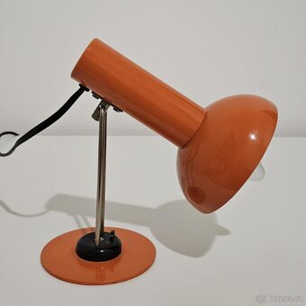 STAROŽITNÁ STOLNÍ LAMPIČKA - ORANŽOVÁ - RETRO 70 - 2