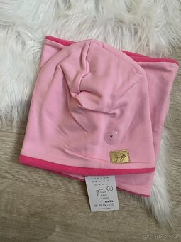 🌸 Růžový dětský set – čepice + nákrčník - 2