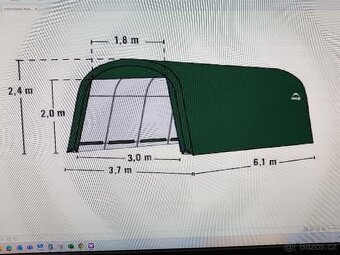 Plachtová garáž SHELTERLOGIC 3,7 x 6,1 m - 2