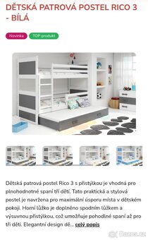 Dvoupatrová postel - 2