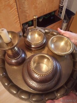 Mosazná čajová souprava - 2