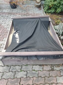 Dřevěné pískoviště 150×130 cm - 2