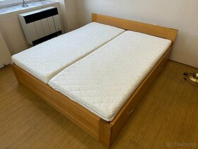 Manželská postel - DUB 180x200cm - 2