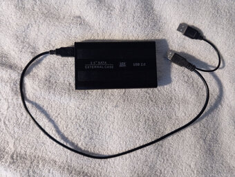 PC - Sata rámeček 2.0 pro HDD 2,5 disky + redukce na USB 2.0 - 2