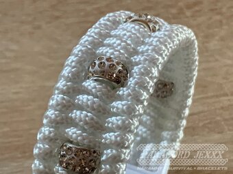 PARACORD náramek (18 cm) white - 2