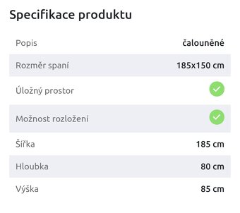 Malá lehká rozkládací pohovka - 2