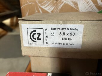 Nastřelovací hřebíky s podložkami za polovinu, 3.8 x 90mm - 2