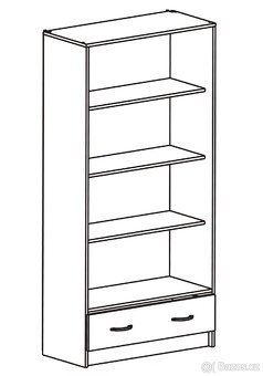 Skříň policová 2 dveře + 1 zásuvka BEST dub - 2