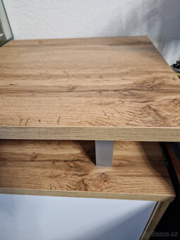 Komoda - dřevodekor s bílou - 2