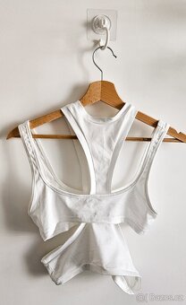 Dámský bílý sexy top, velikost S - 2