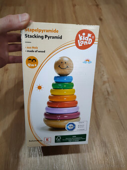 Dětská dřevěná stohovací pyramida - 2