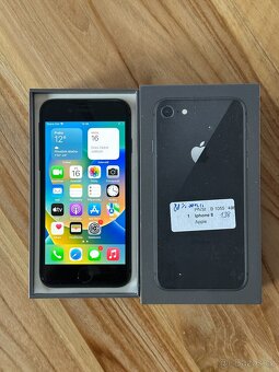 Apple iPhone 8 64GB černý + krabička, bat. 88% - 2