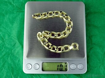 Zlatý náramek 14k pancíř 10 mm - 2