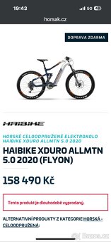 Haibike Xduro 5.0 Flyon najeto 2400km velikost L 2x baterie - 2