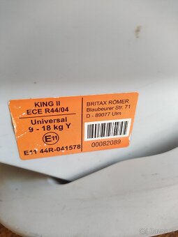 Autosedačka Britax Romer King II - 2
