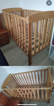 Prodám dětskou dřevěnou postýlku Mája s matrací a roštem - 2
