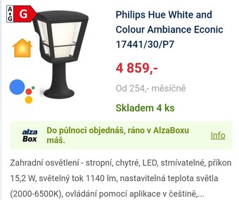 Venkovní svítidlo lampa Philips Hue Econic - 2