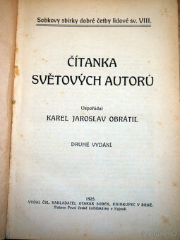 Čítanka světových autorů Karel Jaroslav Obrátil 1925 - 2