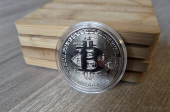 Bit coin mince zlatá / stříbrná - sběratelský suvenýr - 2