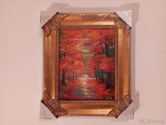 Olejomalba na plátně - zdobený rám 310x260mm - 06 - 2