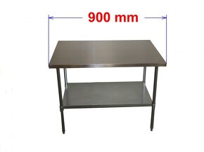 Pracovni nerezový stůl 90/60 cm +zadní hrana - 2