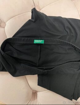 benetton bavlněné leginy černé s vysokým pasem hight waist - 2