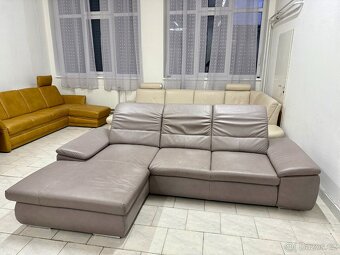 Sedací souprava rohová - kůže - 2