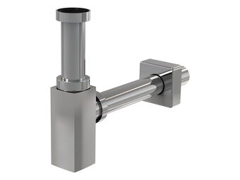 Alcadrain Design sifon umyvadlový DN32, hranatý, celokovový - 2