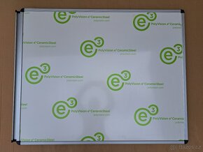 BÍLÁ tabule KERAMIC 100x120 v AL rámu magnetická nová - 2