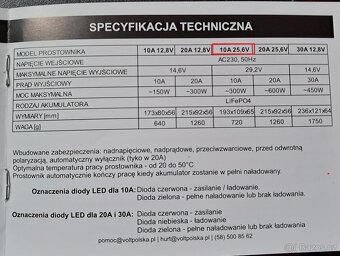nabíječka 24V LiFePO4 10A - 2