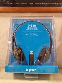 Kabelová sluchátka (headset) Logitech H340 s USB - 2