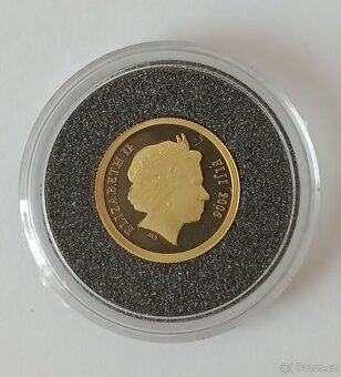Inv. zlatá mince 1,25 g, Au 585, Nazca s certifikátem - 2