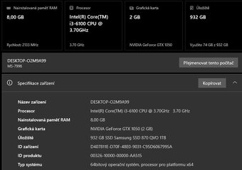 PC - specifikace viz foto - 2