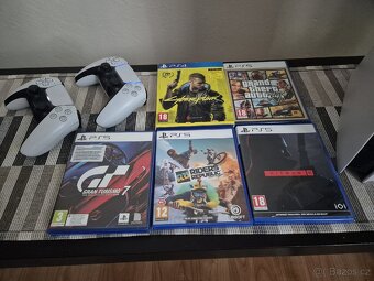 PS5 + 5 her + 2 ovladače + PS Plus Extra – 11 000 Kč - 2