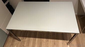 Stůl kov a sklo 135x85cm – ZA ODVOZ - 2