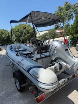 Prodám Highfield + Honda 20HP + vozík + bimini - 2